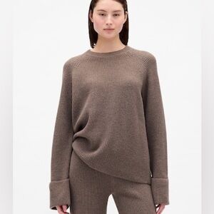 GAP CashSoft Shaker-Stitch Boyfriend Sweater